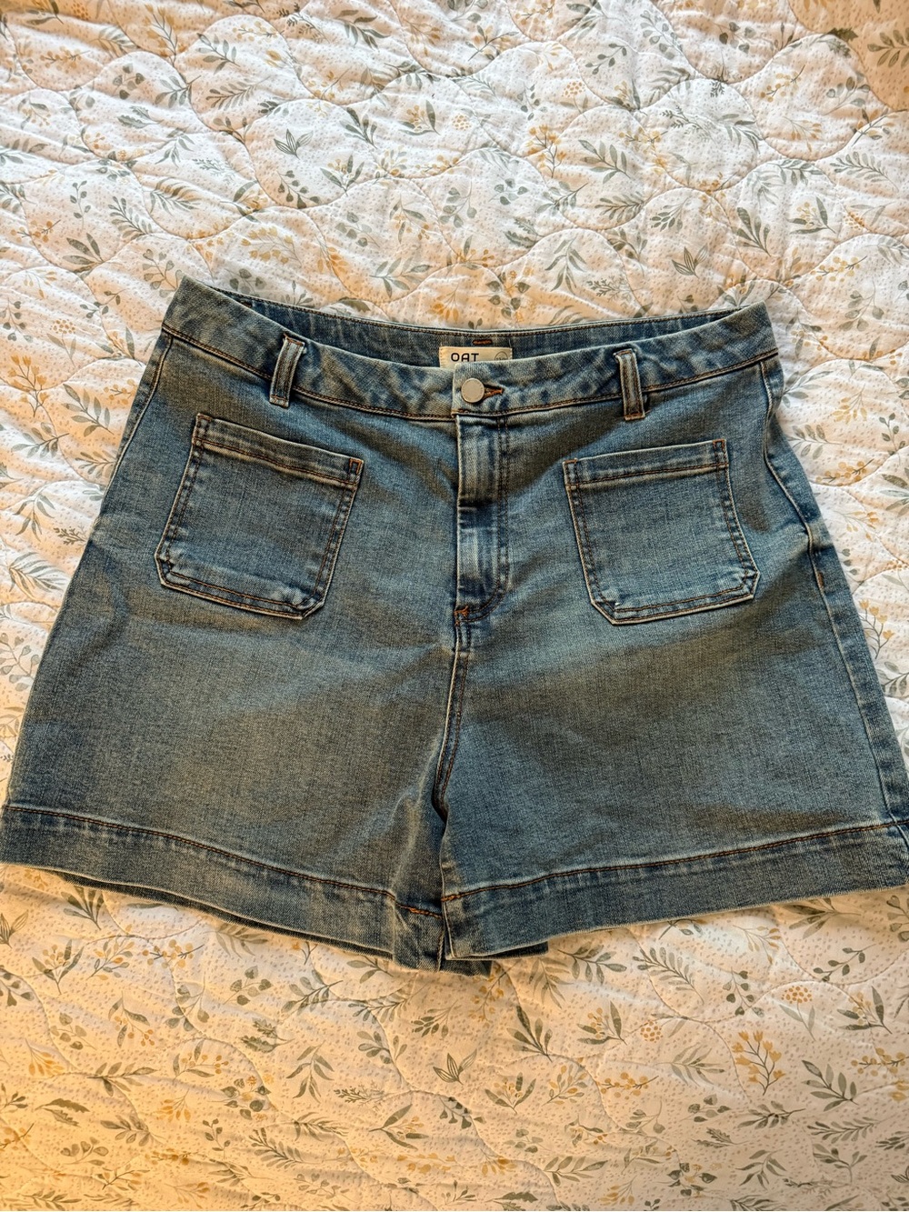 Oat Denim High-Rise Blue Women’s Shorts